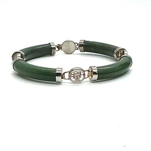 Silver Jade Bracelet